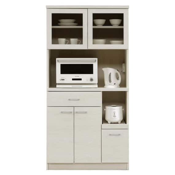 キッチンボード(ペレットD 90OP WH木目)【島忠ホームズ商品】 1枚目画像