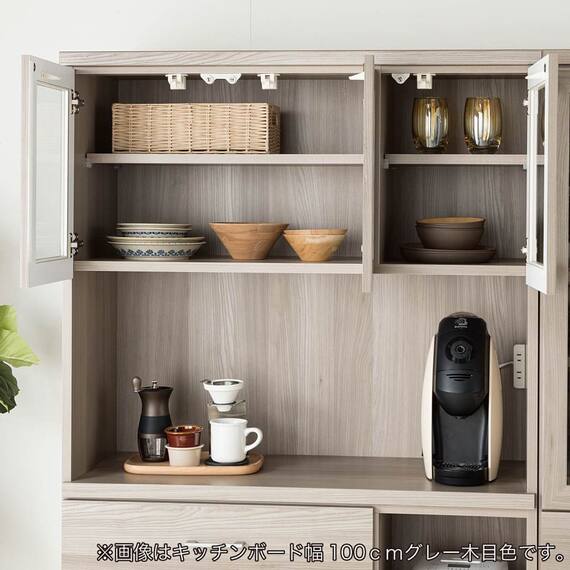 キッチンボード(ペレットD 90OP WH木目)【島忠ホームズ商品】 7枚目画像