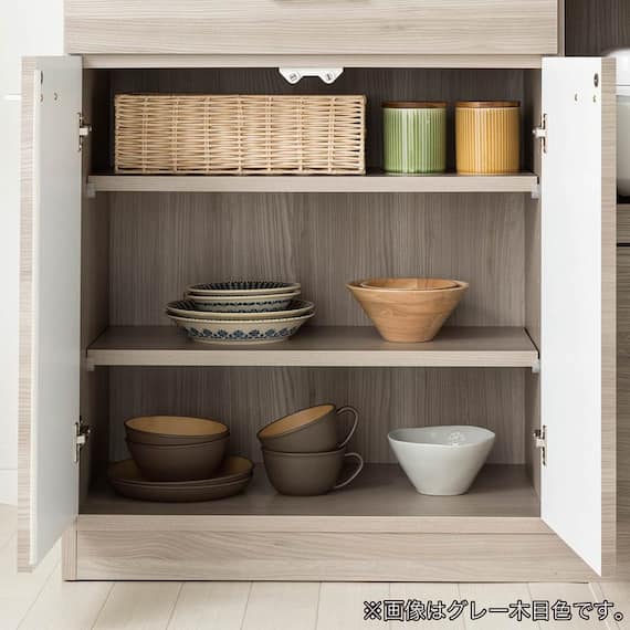 キッチンボード(ペレットD 90OP WH木目)【島忠ホームズ商品】 13枚目画像