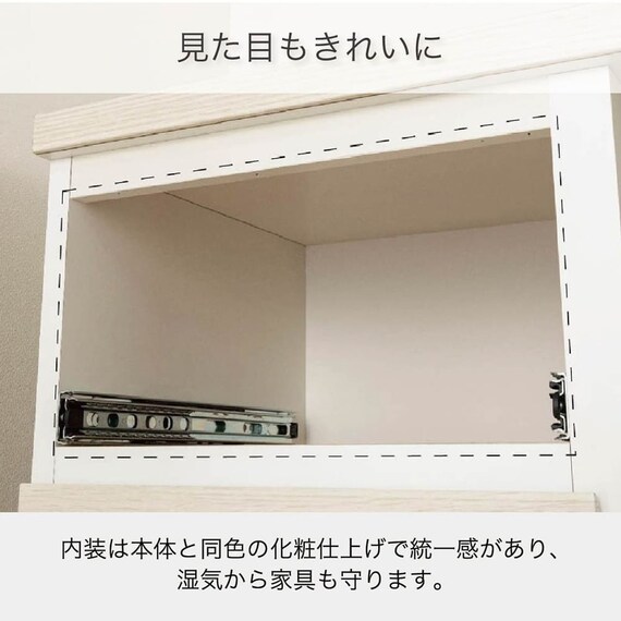 レンジ台(ペレット 80H WH木目)【島忠ホームズ商品】 11枚目画像