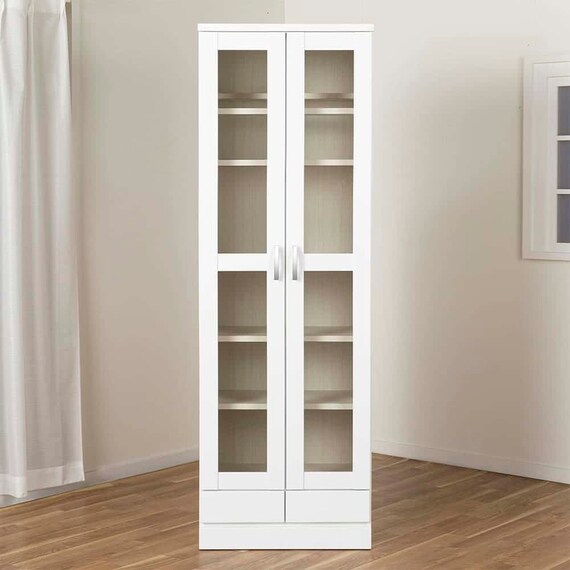 ガラス扉付きフリーボード(オペラ2 60FB WH)【島忠ホームズ商品】 10枚目画像