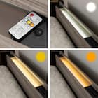 ダブル 棚・照明付きフロアベッドフレーム(ディオス DGY)【島忠ホームズ商品】 4枚目画像