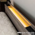 ダブル 棚・照明付きフロアベッドフレーム(ディオス DGY)【島忠ホームズ商品】 6枚目画像