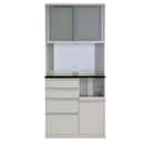 キッチンボード(プレジャー 90HMオープン ウッドWH)【島忠ホームズ商品】 1枚目画像