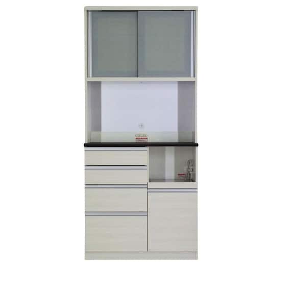 キッチンボード(プレジャー 90HMオープン ウッドWH)【島忠ホームズ商品】 1枚目画像