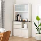 キッチンボード(プレジャー 90LLオープン ウッドWH)【島忠ホームズ商品】 1枚目画像