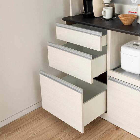 キッチンボード(プレジャー 90LLオープン ウッドWH)【島忠ホームズ商品】 9枚目画像