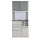 キッチンボード(プレジャー S90HMオープン ウッドWH)【島忠ホームズ商品】 1枚目画像