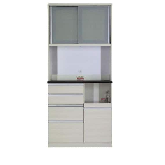 キッチンボード(プレジャー S90HMオープン ウッドWH)【島忠ホームズ商品】 1枚目画像