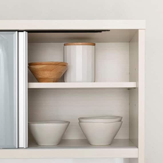 キッチンボード(プレジャー S90LLオープン ウッドWH)【島忠ホームズ商品】 3枚目画像