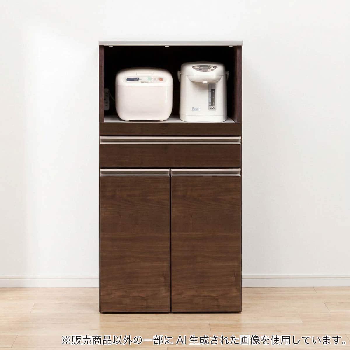 モロタマ　NITORI ニトリ　島忠　食器棚キッチンボード　レンジ台 レンジ台(Nモビット60扉付 WN)【島忠ホームズ商品】 | ニトリネット