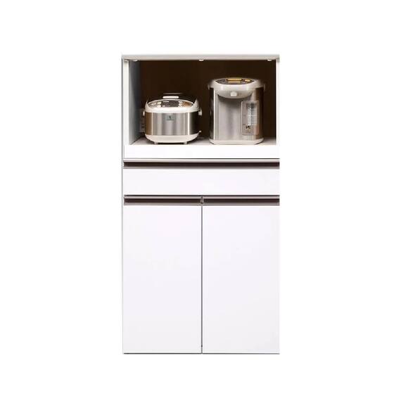 レンジ台(Nモビット60扉付 WH)【島忠ホームズ商品】 1枚目画像