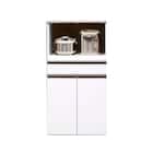 レンジ台(Nモビット60扉付 WH)【島忠ホームズ商品】 1枚目画像