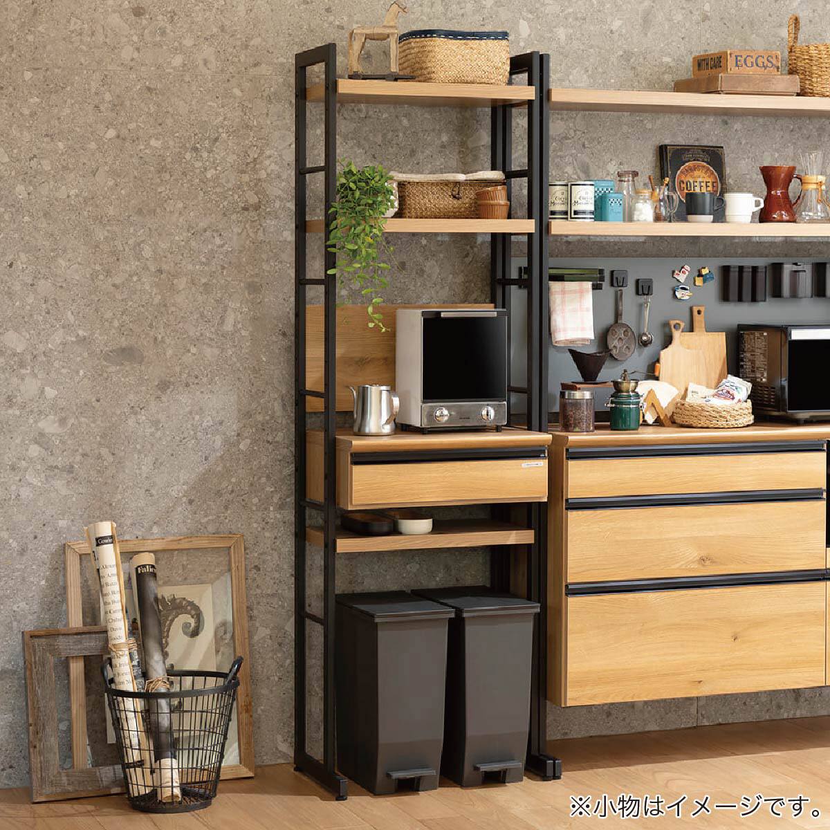 キッチンボード(スパイス60ダスト シャイニーオーク)【島忠ホームズ