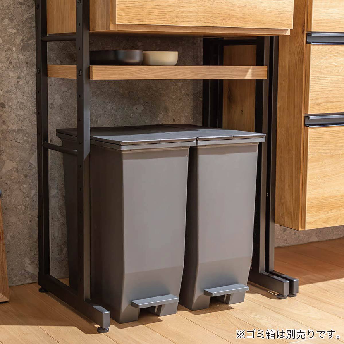 キッチンボード(スパイス60ダスト シャイニーオーク)【島忠ホームズ