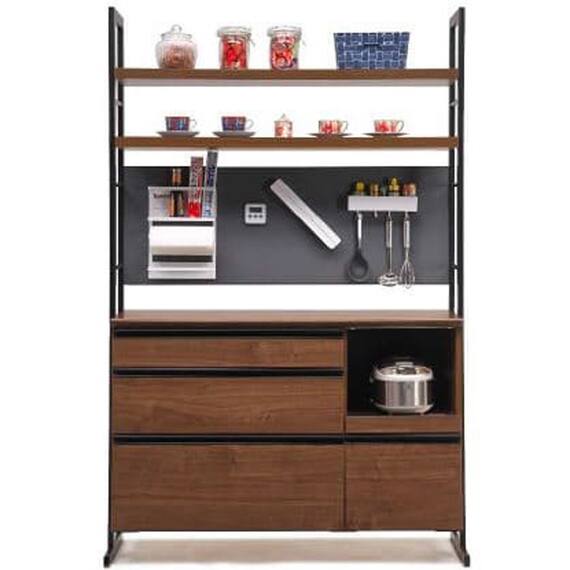 キッチンボード(スパイス124バックボード ウォールナット)【島忠ホームズ商品】 1枚目画像