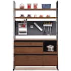 キッチンボード(スパイス124バックボード ウォールナット)【島忠ホームズ商品】 1枚目画像