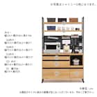 キッチンボード(スパイス124バックボード ウォールナット)【島忠ホームズ商品】 21枚目画像