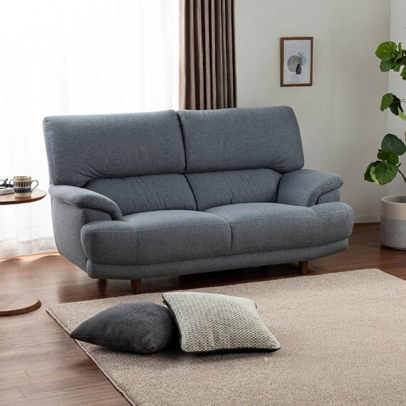 布張り2人掛けワイドソファ(デビュー077 座面高38cm BGY)【島忠ホームズ商品】 1枚目画像