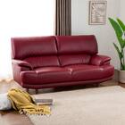 2人掛けワイドソファ(デビュー077 座面高38cm 合皮RED)【島忠ホームズ商品】 1枚目画像