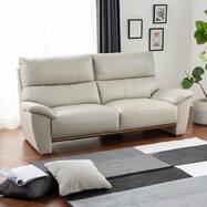 ソファ 本革(一部合成皮革)タイプ (デビュー079 ソフト 本革GY)【島忠ホームズ商品】