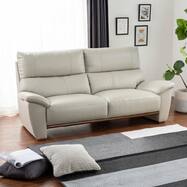 ソファ 本革(一部合成皮革)タイプ (デビュー079 ハード 本革GY)【島忠ホームズ商品】