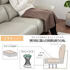 2.5人掛けソファ 本革(一部合成皮革)タイプ (デビュー079 ソフト 本革GY)【島忠ホームズ商品】 4枚目画像