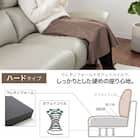 2.5人掛けソファ 本革(一部合成皮革)タイプ (デビュー079 ハード 本革GY)【島忠ホームズ商品】 4枚目画像