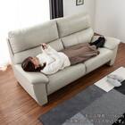 2.5人掛けソファ 本革(一部合成皮革)タイプ (デビュー079 ハード 本革GY)【島忠ホームズ商品】 18枚目画像