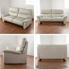 2.5人掛けソファ 本革(一部合成皮革)タイプ (デビュー079 ハード 本革GY)【島忠ホームズ商品】 19枚目画像