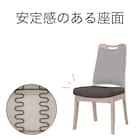 ダイニングチェア(ロード背張りC BR/FPGY)【島忠ホームズ商品】 2枚目画像