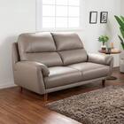 2.5人掛けソファ 本革(一部合成皮革)タイプ (デビュー081 H DGY)【島忠ホームズ商品】 1枚目画像