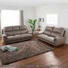 2.5人掛けソファ 本革(一部合成皮革)タイプ (デビュー081 H DGY)【島忠ホームズ商品】 14枚目画像