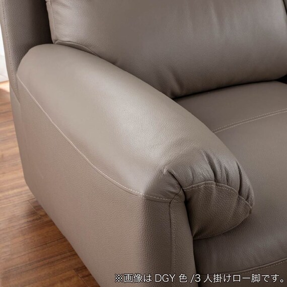 2.5人掛けソファ 本革(一部合成皮革)タイプ (デビュー081 H DGY)【島忠ホームズ商品】 15枚目画像