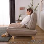 本革(一部合成皮革)2人掛けワイドソファ(ホープ 奥行94cm奥深 DGY 脚NA)【島忠ホームズ商品】 3枚目画像