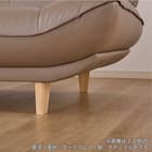 本革(一部合成皮革)2人掛けワイドソファ(ホープ 奥行94cm奥深 DGY 脚NA)【島忠ホームズ商品】 6枚目画像