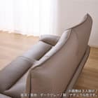 本革(一部合成皮革)2人掛けワイドソファ(ホープ 奥行94cm奥深 DGY 脚NA)【島忠ホームズ商品】 9枚目画像