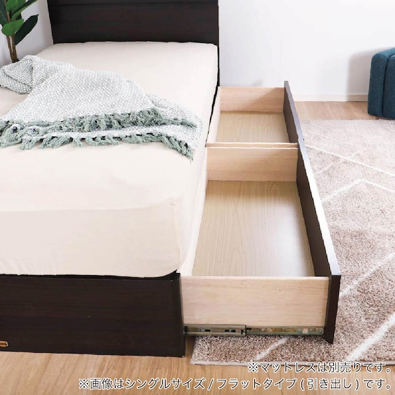 シングル 収納付きベッドフレーム(ノエマフラット 引出付)【島忠ホームズ商品】 16枚目画像