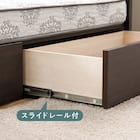 シングル コンセント・収納付きベッドフレーム(ノエマスリム 引出付)【島忠ホームズ商品】 3枚目画像