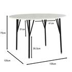 ダイニングテーブル(ビジョン105 円形 WH)【島忠ホームズ商品】 10枚目画像