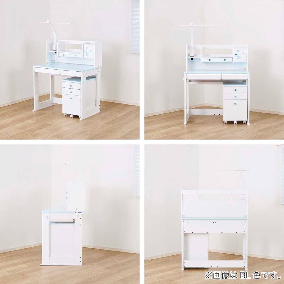 スタンダードデスク ワゴン+デスクライト付き(ESステラ2 MS-560 BL