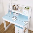 スタンダードデスク ワゴン+デスクライト付き(ESステラ2 MS-560 WP)【島忠ホームズ商品】 2枚目画像