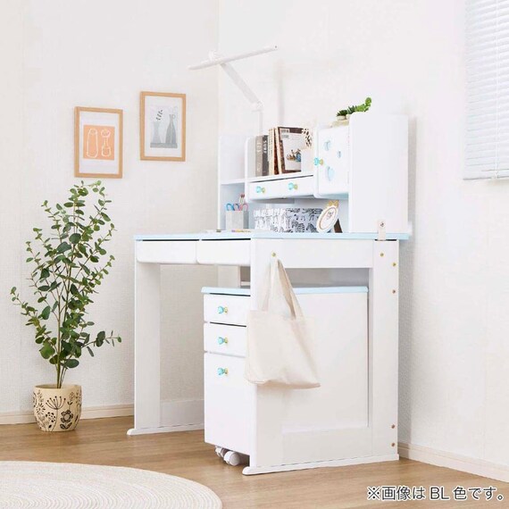 スタンダードデスク ワゴン+デスクライト付き(ESステラ2 MS-560 WP)【島忠ホームズ商品】 15枚目画像