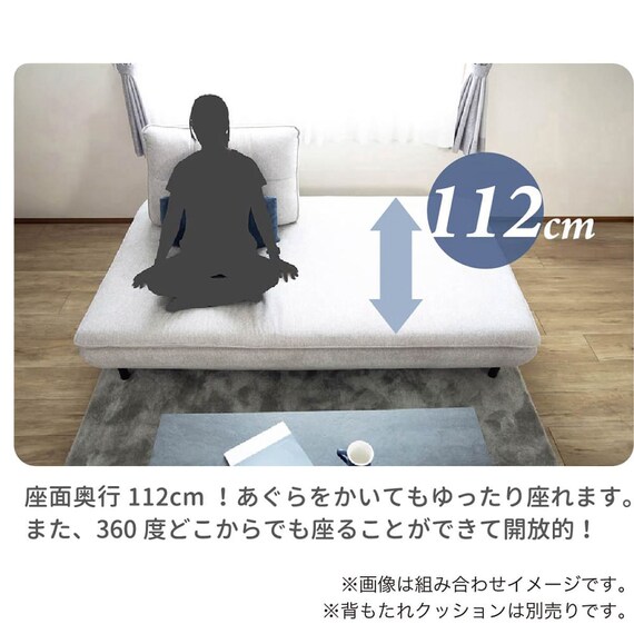 2人掛けソファ 布張りタイプ(アイラ GY)【島忠ホームズ商品】 4枚目画像