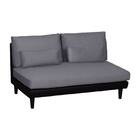 2.5人掛けソファ 布張り(一部合成皮革)タイプ(ニール PVCBK/CSDGY 脚BK)【島忠ホームズ商品】 1枚目画像