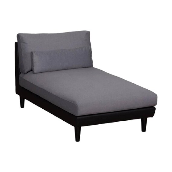 カウチソファ 布張り(一部合成皮革)タイプ(ニール PVCBK/CSDGY 脚BK)【島忠ホームズ商品】 1枚目画像