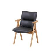 肘付きダイニングチェア(サヤ2 OAK/PVC)【島忠ホームズ商品】