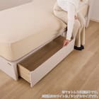 シングル 棚・照明・コンセント・収納付きベッドフレーム(ドレース サイドBOX WH)【島忠ホームズ商品】 12枚目画像