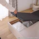 シングル 棚・照明・コンセント・収納付きベッドフレーム(ドレース サイドBOX WH)【島忠ホームズ商品】 13枚目画像