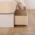 シングル 棚・照明・コンセント・収納付きベッドフレーム(ドレース サイドBOX WH)【島忠ホームズ商品】 18枚目画像